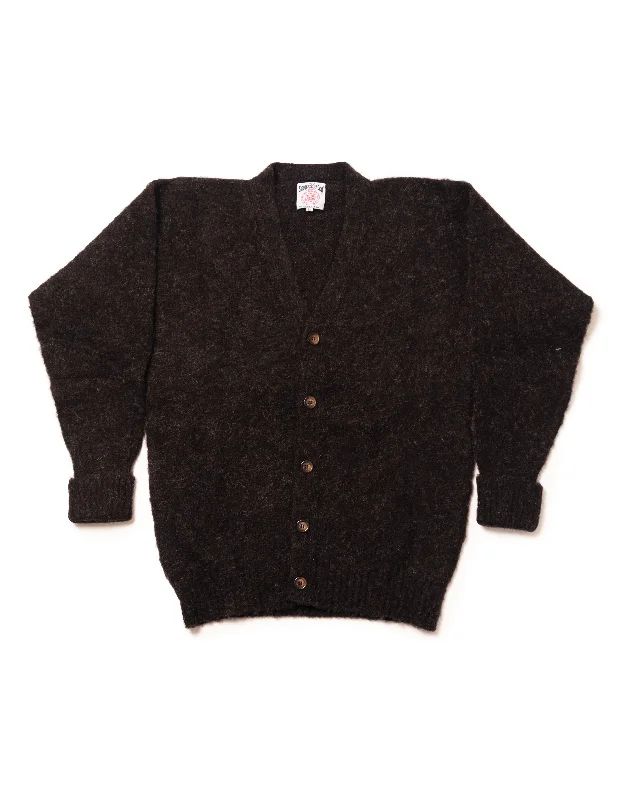 SHAGGY DOG CARDIGAN BLACK - CLASSIC FIT