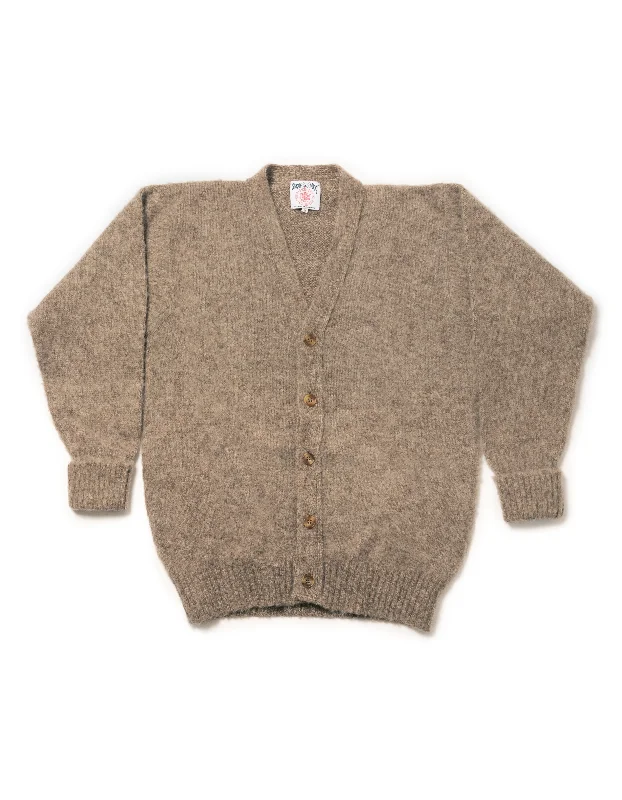 SHAGGY DOG CARDIGAN TAN MIX - CLASSIC FIT