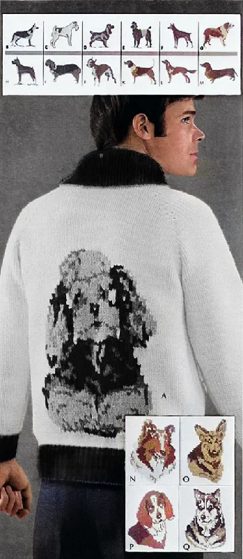 Ladies' or Youth's Dog Cardigan Pattern