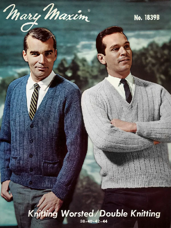 Men's V-Neck Cardigan or Pullover Pattern