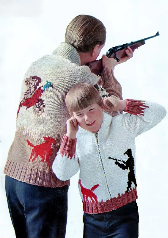 Men's or Ladies' Pheasant Hunt Cardigan Pattern