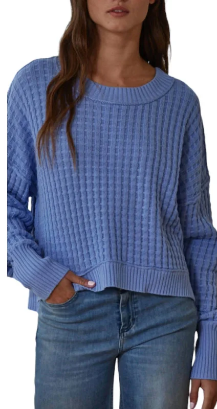 Baylor Pullover Sweater In Blue