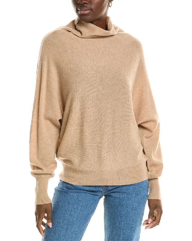 Brodie Cashmere Wool & Cashmere-Blend High Neck Slouchy Bat Jumper