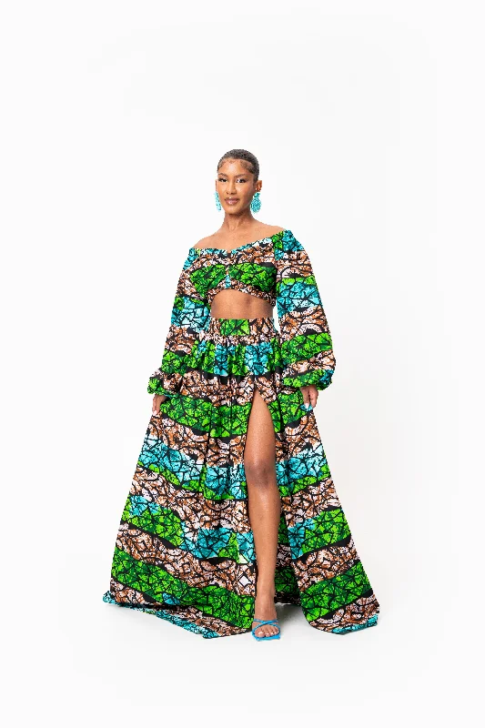 ADA African Print Maxi Skirt