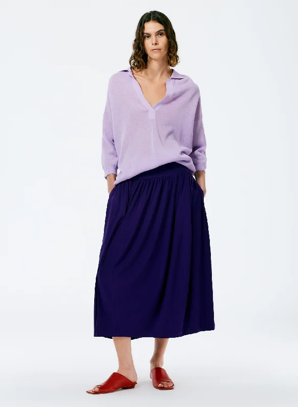 Drapey Jersey Lantern Skirt