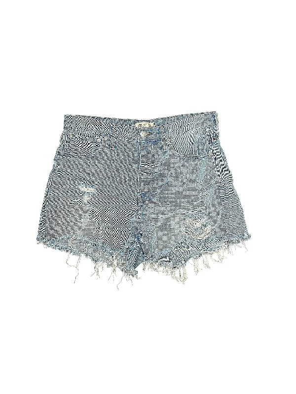 High-Rise Denim Shorts