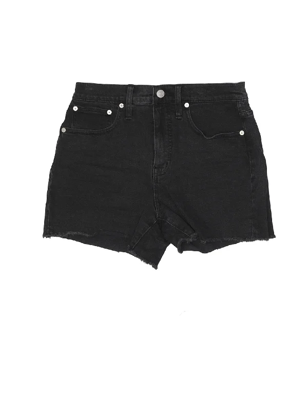 High-Rise Denim Shorts in Dark Wash