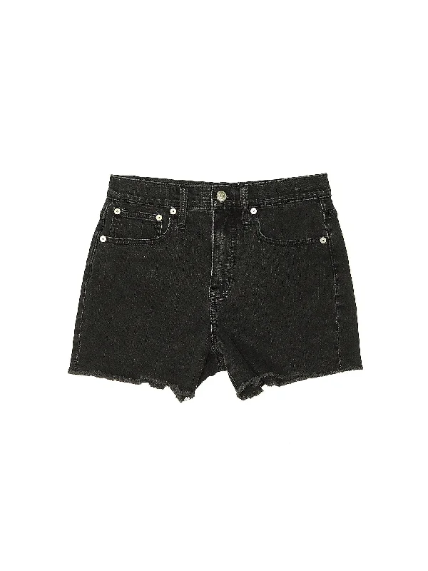 High-Rise Denim Shorts in Dark Wash