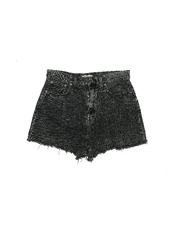 High-Rise Denim Shorts in Dark Wash