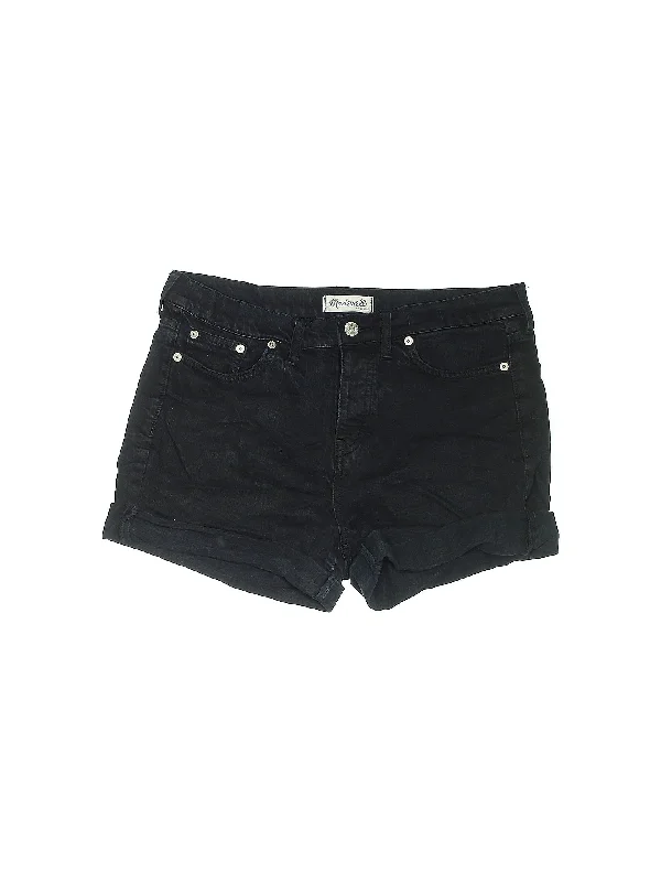 High-Rise Denim Shorts in Dark Wash