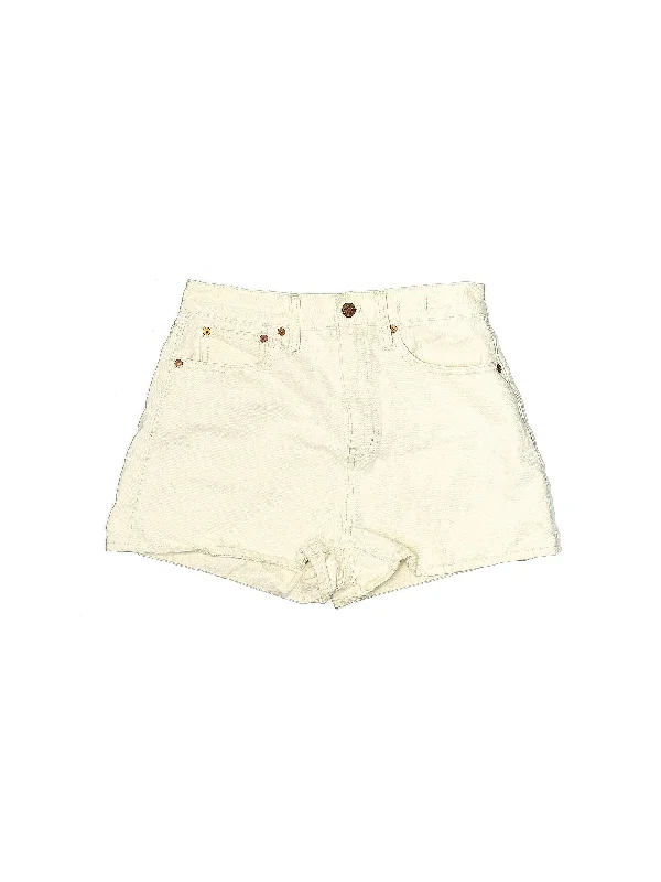 High-Rise Denim Shorts in Light Wash