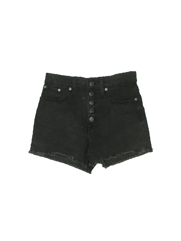 High-Rise Denim Shorts in Medium Wash