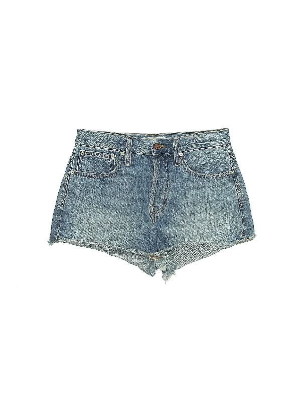 High-Rise Denim Shorts in Medium Wash