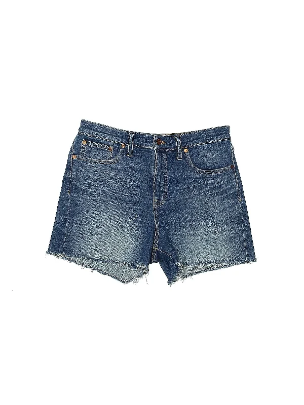 High-Rise Denim Shorts in Medium Wash