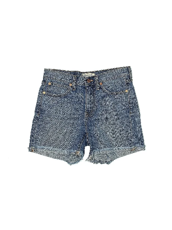 High-Rise Denim Shorts in Medium Wash