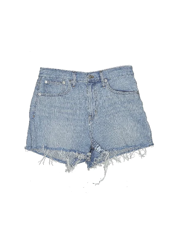 High-Rise Denim Shorts in Medium Wash