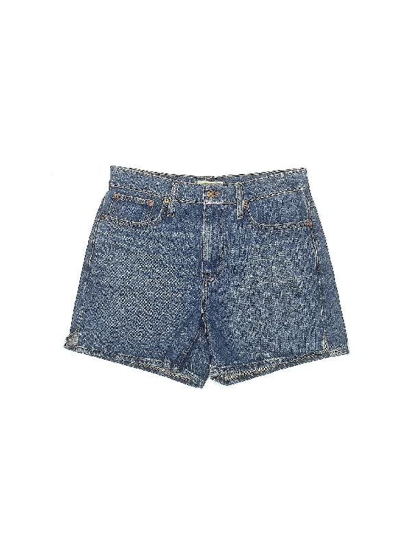 High-Rise Denim Shorts in Medium Wash