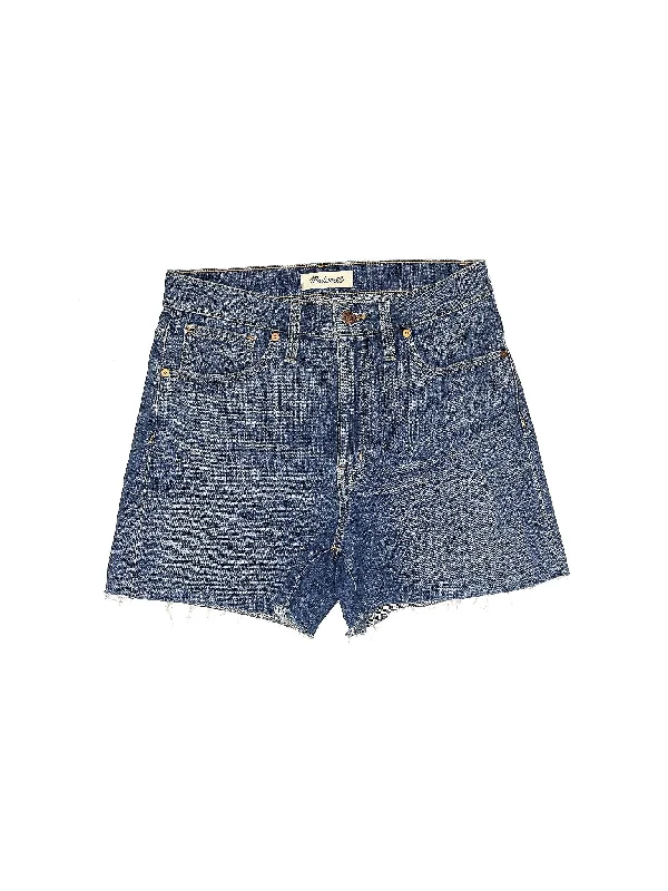 High-Rise Denim Shorts in Medium Wash