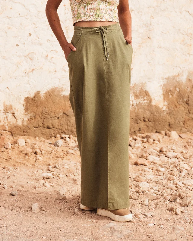 Iconic Land Midi Skirt - Oil Green