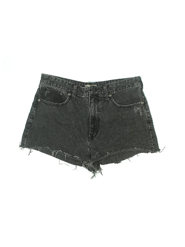 Mid-Rise Denim Shorts in Dark Wash