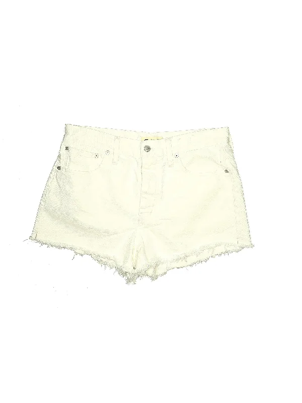 Mid-Rise Denim Shorts in Light Wash