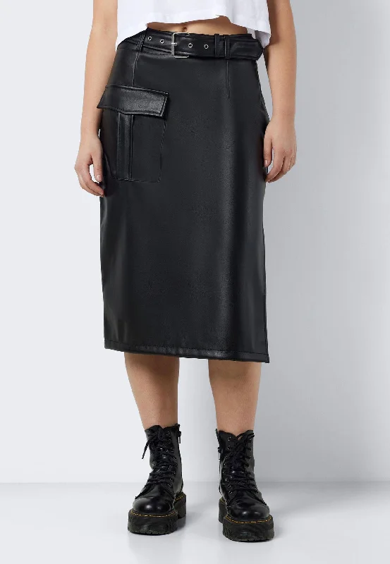 Noisy May - Paula Midi Cargo Black - Skirt