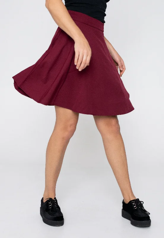 Retrolicious - Skater Burgundy - Skirt