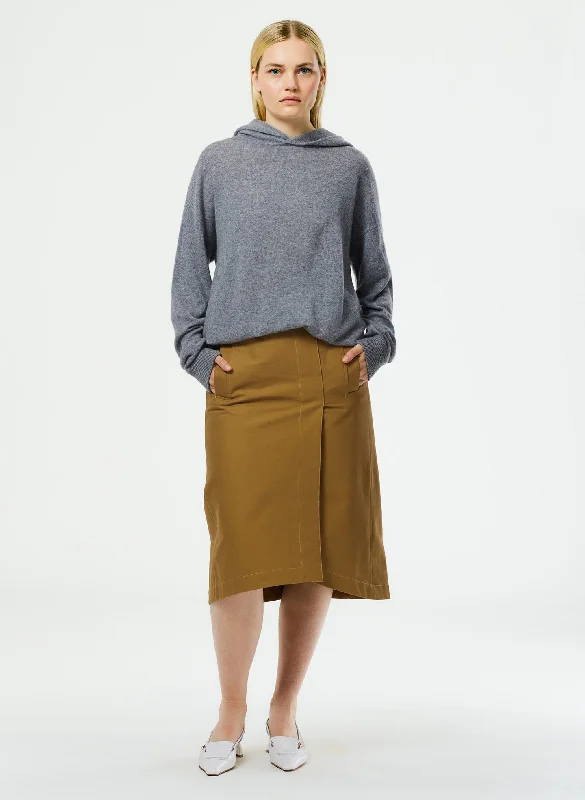 Sculpted Cotton Pitched Skirt