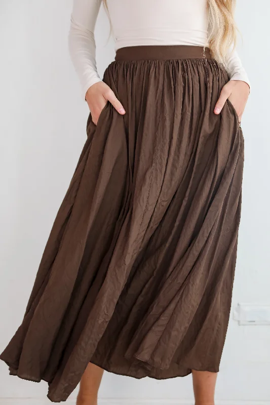 Truly Profound Brown Maxi Skirt