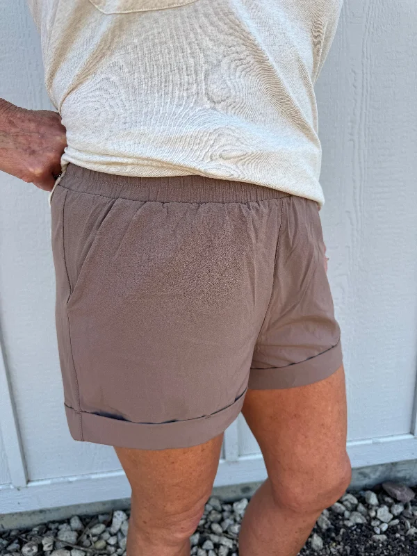 DALLIS DEEP TAUPE COMFY SHORTS