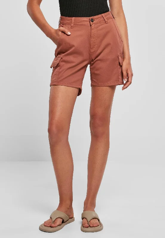 Urban Classics - Ladies High Waist Cargo Terracotta - Shorts