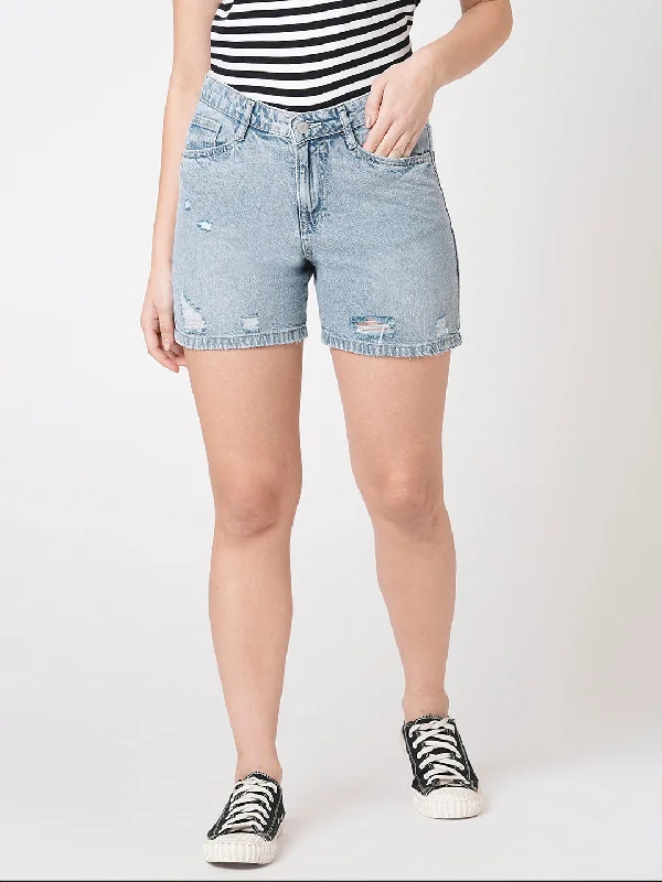 Women High-Rise Slim Shorts