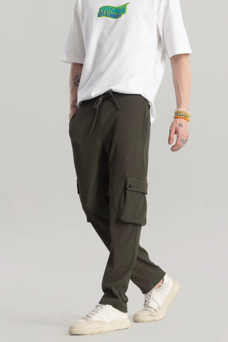 Pockethrive Olive Corduroy Cargo Pant