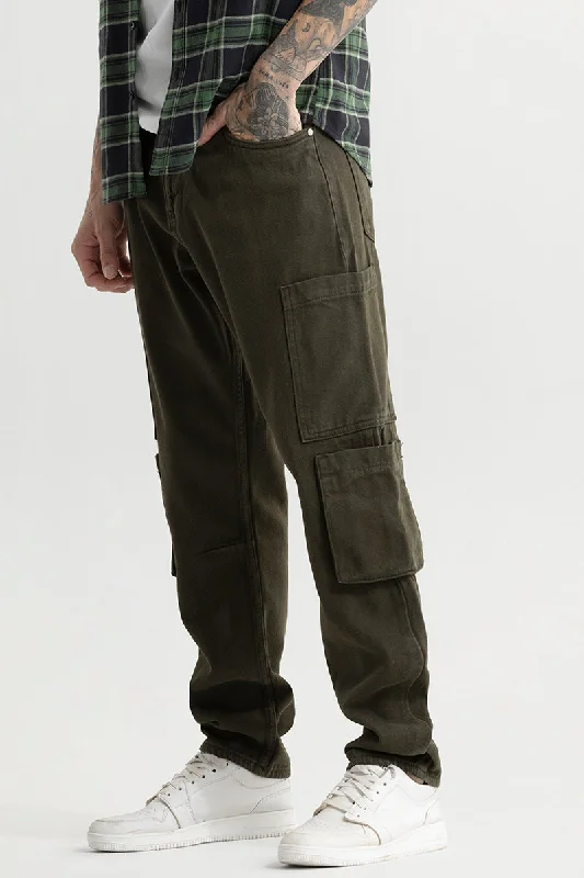 Void Olive Baggy Fit Jeans