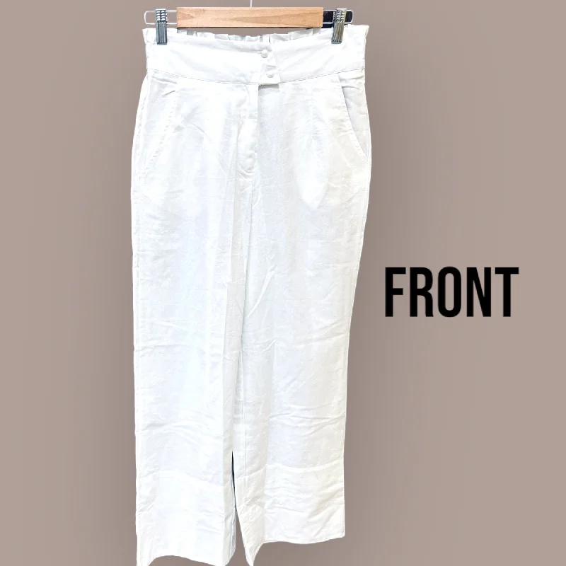 White High-Waist Pants